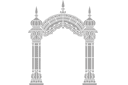 Наклейки для стен - архитектура - Индийская арка