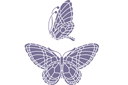 Наклейки для стен - бабочки - Бабочка и профиль