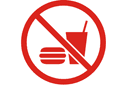 Наклейки с предупреждающими знаками - Еда и напитки