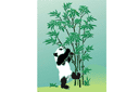 Трафареты животных - Панда и бамбук 2