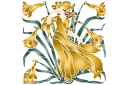 Трафареты для кафеля - Свита флоры - Нарцисс