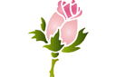Трафареты цветов розы - Бутон розы