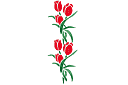 Трафареты цветов - Тюльпаны 2