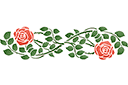 Трафареты цветов розы - Розовый мотив 205