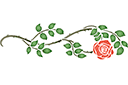 Трафареты цветов розы - Ветка розы 205