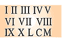 Трафареты цифр, букв и фраз - Римские цифры