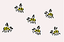 Трафареты насекомых и букашек - Пчелы