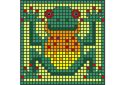 Квадратные трафареты - Счастливая лягушка (мозаика)