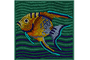 Квадратные трафареты - Рыба-ангел (мозаика)