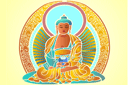 Восточные трафареты - Непальский Будда
