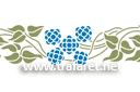 Трафареты растительных бордюров - Синенький цветочек