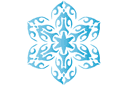 Зимние трафареты - Снежинка XV