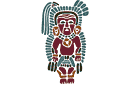 Трафареты древней америки - Жрец Майя