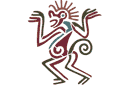 Трафареты древней америки - Танцующая обезьяна