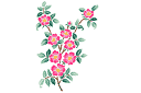 Трафареты цветов розы - Растущий шиповник