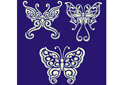 Трафареты бабочек и стрекоз - Бабочки тату 01