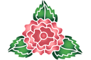 Трафареты цветов розы - Цветок махровой розы 2А
