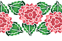 Трафареты цветов розы - Цветок махровой розы 2В