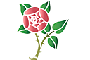 Трафареты цветов розы - Ветки розы примитив А