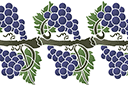 Трафареты фруктов - Виноградная лоза 4