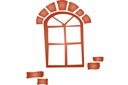 Архитектурные трафареты - Старое окно