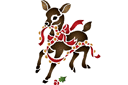 Трафареты животных - Рождественский олененок