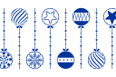 Трафареты к Рождеству и Новому Году - Набор 8 шаров