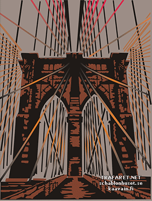 Бруклинский мост (Архитектурные трафареты)