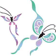 Восточные бабочки (Трафареты насекомых и букашек)
