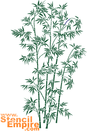 Большой бамбук (Трафареты травы и листьев)