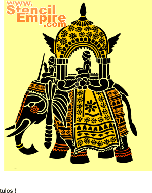 Слон с башней (Индийские и буддистские трафареты)