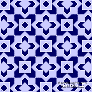 Марокканская мозаика 06 (Трафареты обоев для стен)