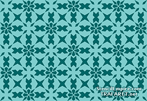 Марокканская мозаика 09 (Трафареты обоев для стен)