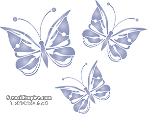 Три бабочки 4 (Трафареты бабочек и стрекоз)
