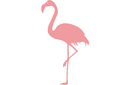 Наклейки для стен - животные - Фламинго