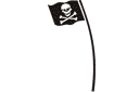 Наклейки для декора детских - Пиратский флаг