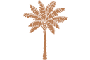 Наклейки для стен - цветы - Большая пальма