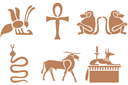 Египетские интерьерные наклейки - Набор иероглифов 3