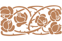 Наклейки для стен - цветы - Колючая роза