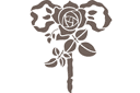 Наклейки для стен - цветы - Роза и лента
