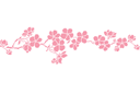 Наклейки для стен - цветы - Бордюр угловой сакуры