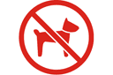 Наклейки с предупреждающими знаками - С животными нельзя