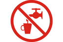 Наклейки с предупреждающими знаками - Пить вредно