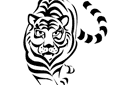 Наклейки для стен - животные - Тигр 02