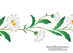 Дикие ромашки (бордюр) (Трафареты цветов)