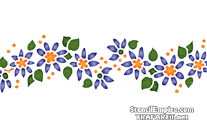 Бордюр из полевых цветов 040б (Трафареты цветов)