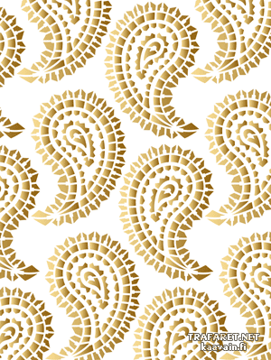 Обои из колючих пейсли (Трафареты обоев для стен)