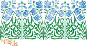 Колокольчиковый бордюр (Трафареты цветов)