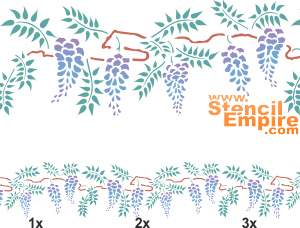 Глициния (Трафареты растительных бордюров)