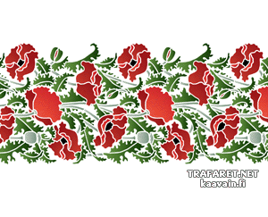 Маковый бордюр 39 (Трафареты цветов)